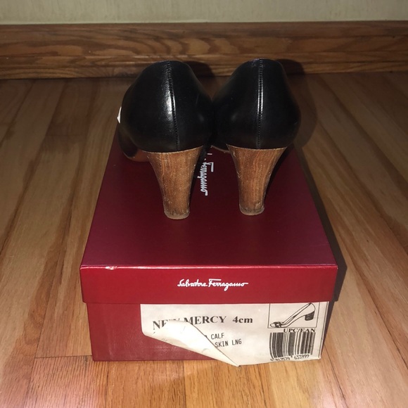 Salvatore Ferragamo Nero Calf Flesh Skin Lng - Picture 4 of 5